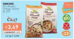 Prezzemolo e Vitale SARCHIO Bio Muesli Energy, Active offerta