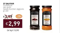 Prezzemolo e Vitale ST DALFOUR Confetture vari gusti Senza Zuccheri Aggiunti offerta