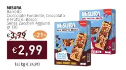 Prezzemolo e Vitale MISURA Barrette Cioccolato Fondente, Cioccolato e Frutti di Bosco Senza Zuccheri Aggiunti offerta