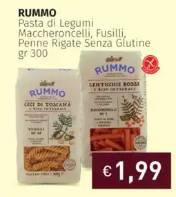 Prezzemolo e Vitale RUMMO Pasta di Legumi Maccheroncelli, Fusilli, Penne Rigate Senza Glutine offerta