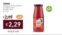 Prezzemolo e Vitale TERRAE Passata di Pomodoro Ciliegino Bio Nichel Free offerta