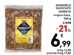 Spazio Conad Mandorle sgusciate cerreto origine Italia, offerta