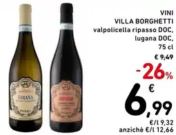 Spazio Conad Vini villa borghetti valpolicella ripasso doc, lugana doc, offerta