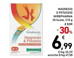 Spazio Conad Magnesio e potassio wirepharma 30 buste, 210 g offerta