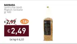 Prezzemolo e Vitale BARBARA Lenticchie Verdi Mignon Siciliane offerta