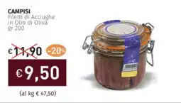 Prezzemolo e Vitale CAMPISI Filetti di Acciughe in Olio di Oliva offerta