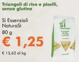 NaturaSì Triangoli di riso e piselli, senza glutine si essenziali naturasi offerta