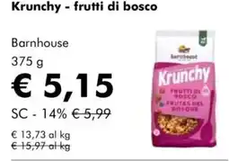 NaturaSì Krunchy - frutti di bosco Barnhouse offerta