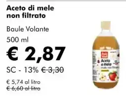 NaturaSì Aceto di mele non filtrato baule volante offerta