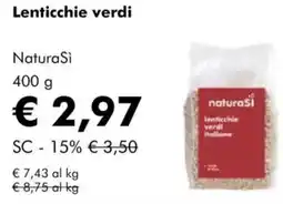 NaturaSì Lenticchie verdi naturasì offerta