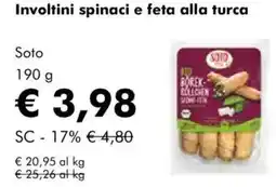 NaturaSì Involtini spinaci e feta alla turca soto offerta