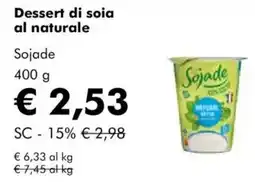 NaturaSì Dessert di soia al naturale sojade offerta
