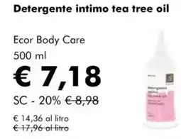 NaturaSì Detergente intimo tea tree oil ecor body care offerta