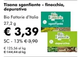 NaturaSì Tisana sgonfiante - finocchio, depurativa Bio Fattorie d'Italia offerta