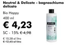 NaturaSì Neutral & delicate - bagnoschiuma delicato Bio Happy offerta