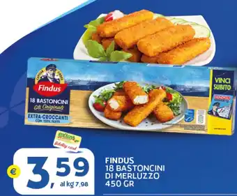 Extra Supermercati Findus 18 bastoncini di merluzzo offerta