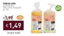 Prezzemolo e Vitale FIOR DI LOTO Gallette Bio Mais, Riso Integrale offerta