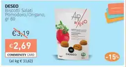 Prezzemolo e Vitale DESEO Biscotti Salati Pomodoro/Origano offerta