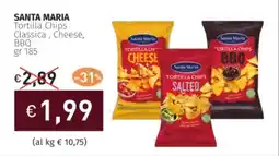 Prezzemolo e Vitale SANTA MARIA Tortilla Chips Classica, Cheese, BBQ offerta