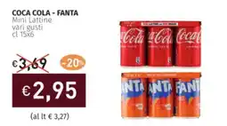 Prezzemolo e Vitale COCA COLA - FANTA Mini Lattine vari gusti offerta