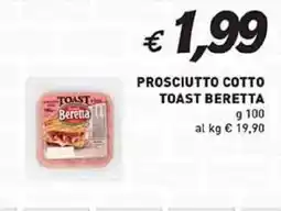 Coal Prosciutto cotto toast BERETTA offerta