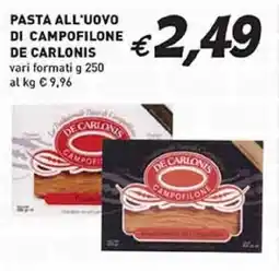 Coal Pasta all'uovo di campofilone DE CARLONIS offerta