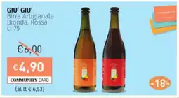 Prezzemolo e Vitale GIU' GIU' Birra Artigianale Bionda, Rossa offerta