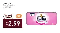 Prezzemolo e Vitale SCOTTEX Carta Igienica x10 Rotoli offerta