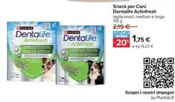 Carrefour Snack per Cani Dentalife Activfresh offerta