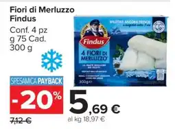 Carrefour FIORI DI MERLUZZO FINDUS offerta