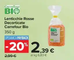 Carrefour Lenticchie Rosse Decorticate Carrefour Bio offerta