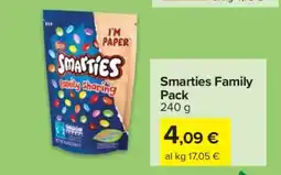 Carrefour Smarties Family Pack offerta