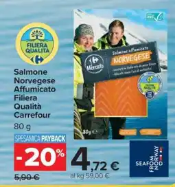 Carrefour Salmone Norvegese Affumicato Filiera Qualità Carrefour offerta