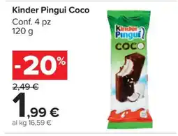 Carrefour Kinder Pingui Coco offerta