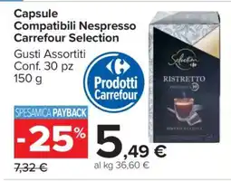 Carrefour Capsule Compatibili Nespresso Carrefour Selection offerta