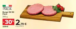 Carrefour Burger 50% 50% Fileni offerta