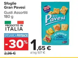 Carrefour Sfoglie Gran Pavesi offerta
