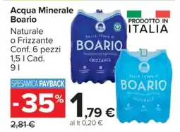 Carrefour ACQUA MINERALE BOARIO offerta