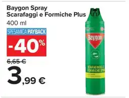 Carrefour Baygon Spray Scarafaggi e Formiche Plus offerta