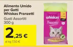 Carrefour Alimento Umido per Gatti Whiskas Pranzetti offerta