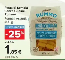 Carrefour Pasta di Semola Senza Glutine Rummo offerta