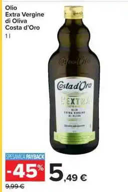 Carrefour Olio Extra Vergine di Oliva Costa d'Oro offerta