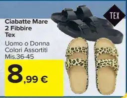 Carrefour Ciabatte Mare 2 Fibbie Tex offerta