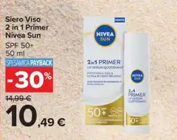 Carrefour Siero Viso 2 in 1 Primer Nivea Sun offerta