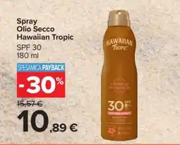 Carrefour Spray Olio Secco Hawaiian Tropic offerta