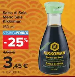 Carrefour Salsa di Soia Meno Sale Kikkoman offerta