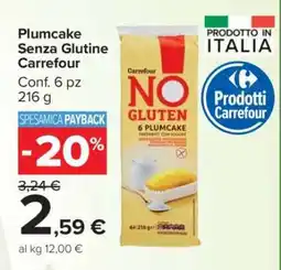 Carrefour Plumcake Senza Glutine Carrefour offerta