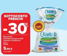 Carrefour Mozzarella di Bufala Campana DOP Casearia Casabianca offerta