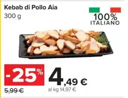 Carrefour Kebab di pollo Aia offerta