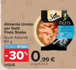 Carrefour Alimento umido per gatti Filets Sheba offerta